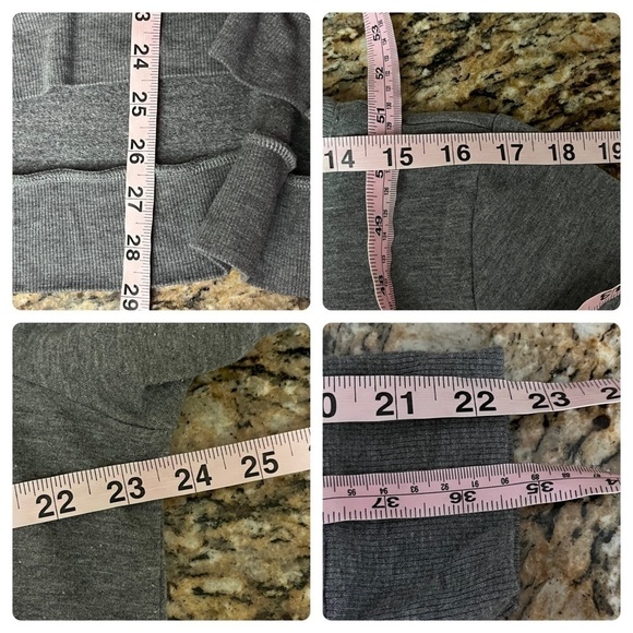 Chicos Zenergy Top Women 3 US Gray Tunic Side Zip Long Sleeve Casual Modest - Picture 5 of 8